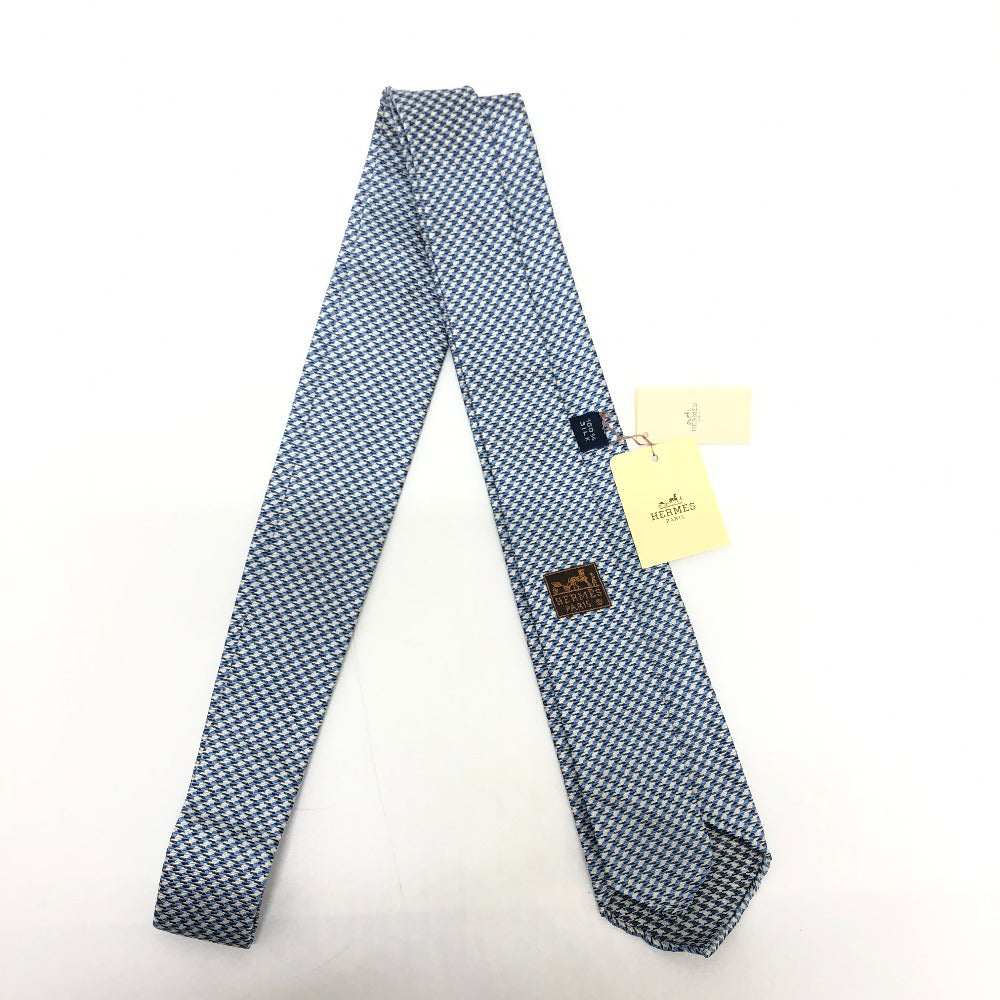 HERMES tie silk blue Overall handle mens