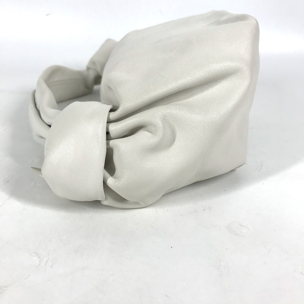 BOTTEGAVENETA Handbag leather white Pouch Double knot Women