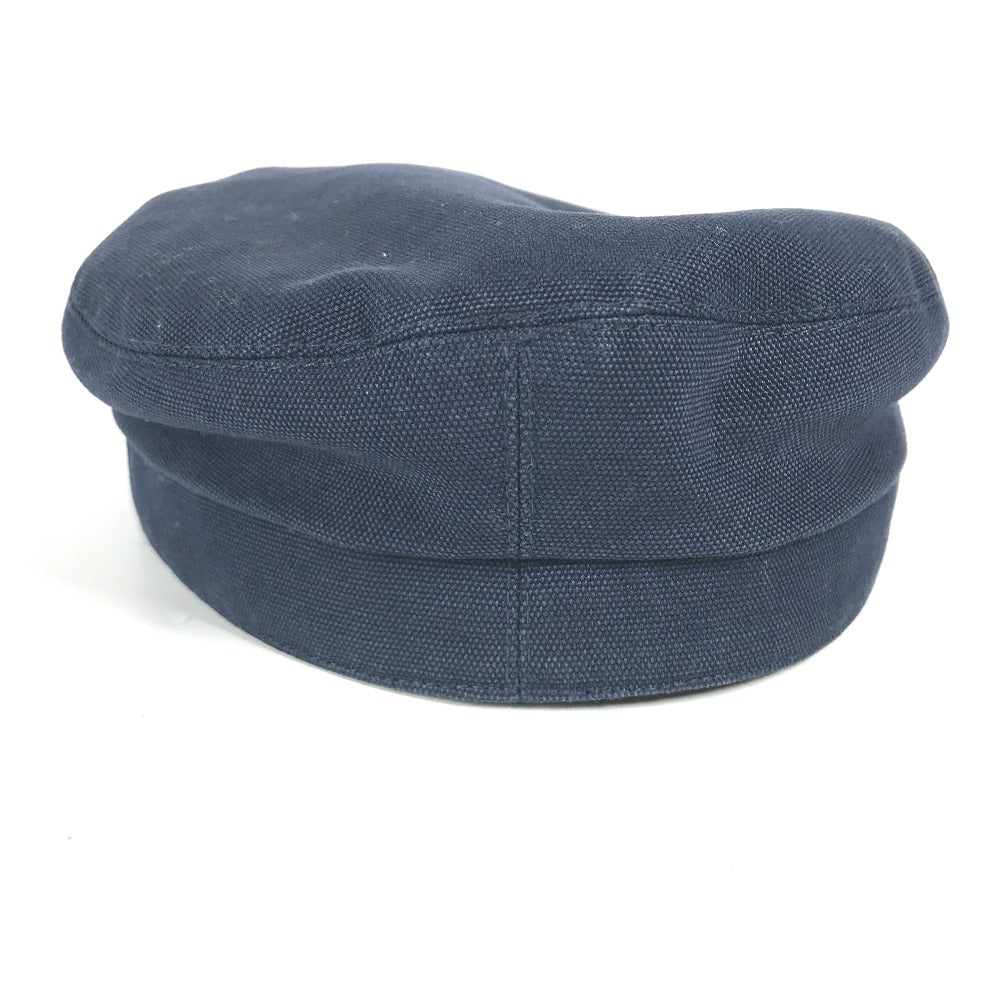 HERMES Casquette cotton Navy Kabul Serie Button Newsboy 57 Women 57