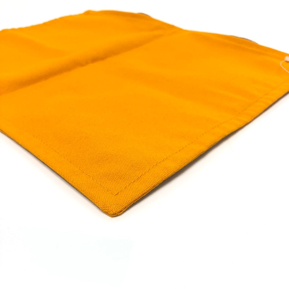 HERMES Pouch canvas Orange logo Women