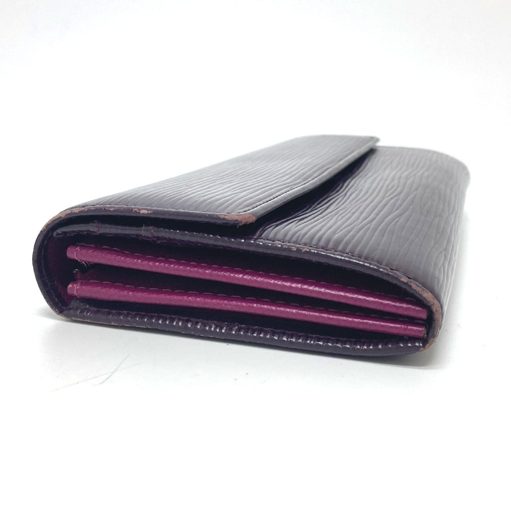 LOUIS VUITTON Long Wallet Purse M6374K Epi Leather purple Portefeuille Sarah Women