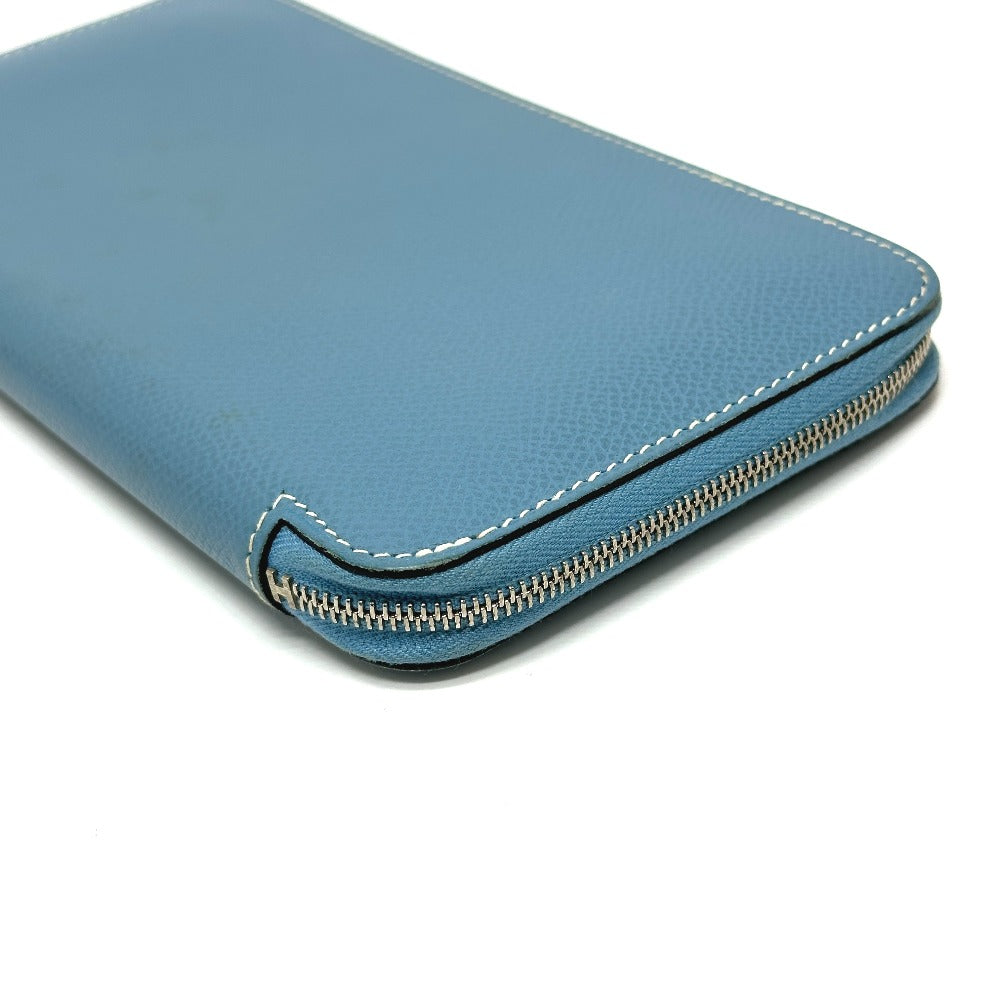 HERMES Long Wallet Purse Epsom Blue gene Asap Long Classic Women