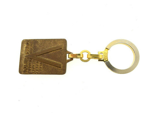 LOUIS VUITTON Key ring gold MALLETIER DEPUIS 1854