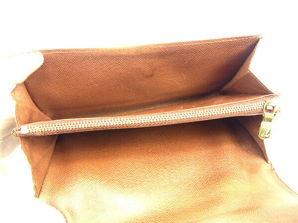 LOUIS VUITTON Long Wallet Purse M61725 Brown Pochette Porto Monécredi