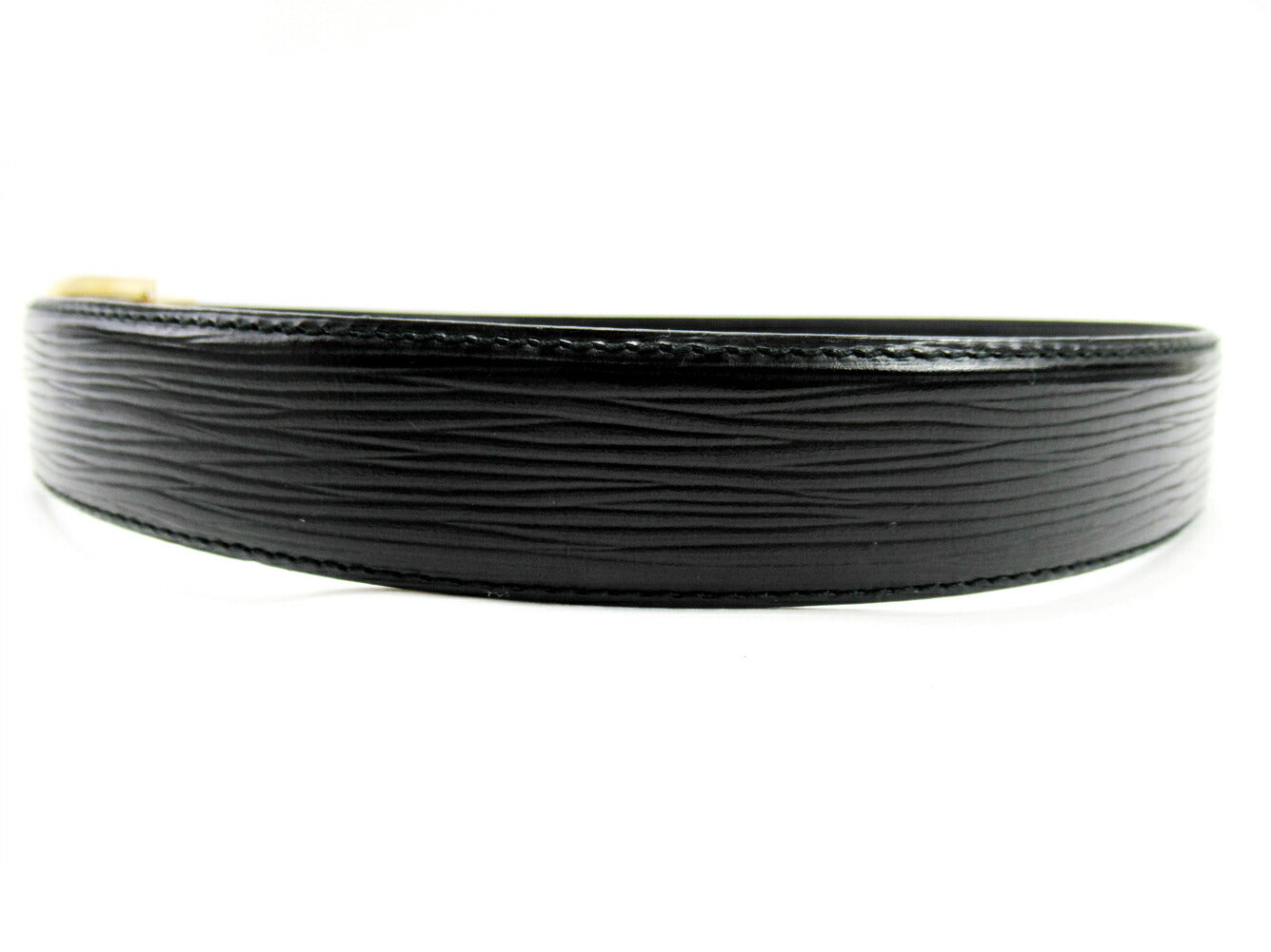 LOUIS VUITTON belt M68332 black Saintur Classic 85