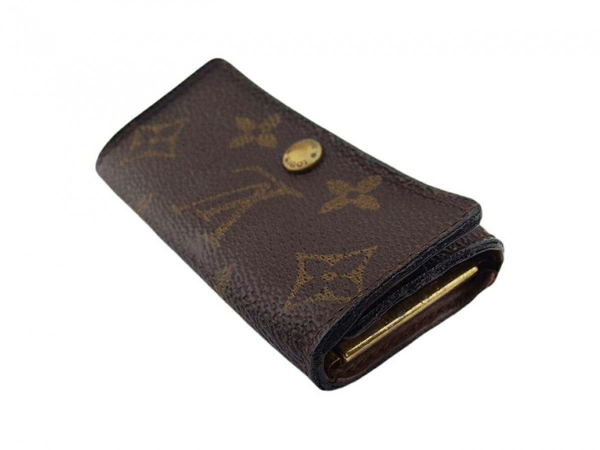 LOUIS VUITTON Key case Key holder M62631 Brown beige gold Multicles4