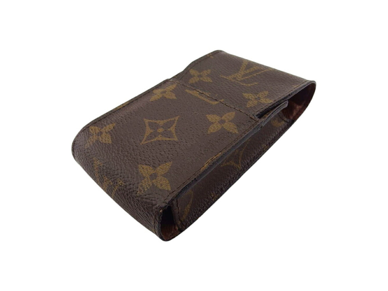 LOUIS VUITTON Cigarette case M63024 Monogram canvas Brown beige Etui cigarette
