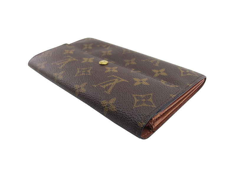 LOUIS VUITTON Long Wallet Purse M61725 Brown beige Pochette Porto Monécredi
