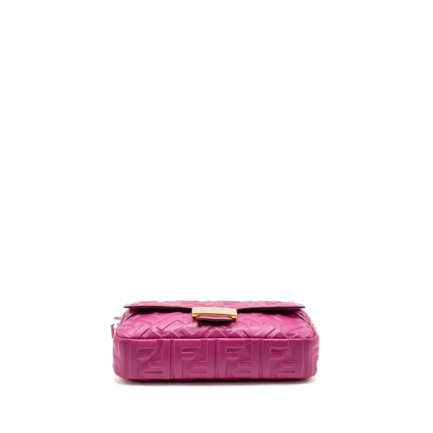 Fendi Baguette Purse Embossed Nappa Leather Pink