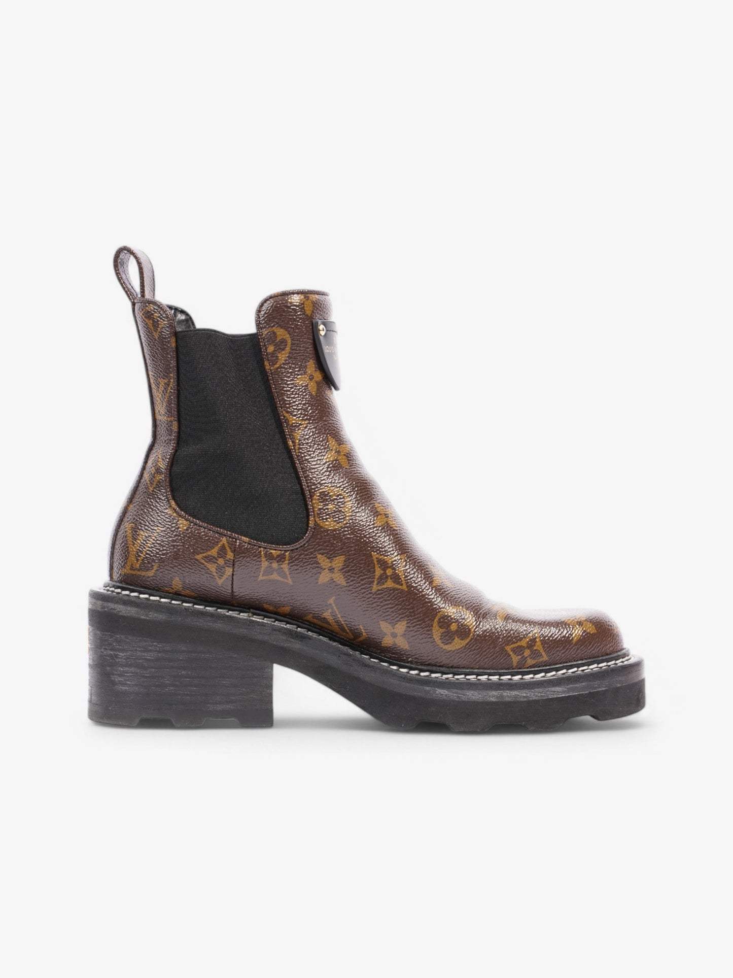 Louis Vuitton Beaubourg Ankle Boots Monogram / Black Coated Canvas EU 38.5 UK 5.5