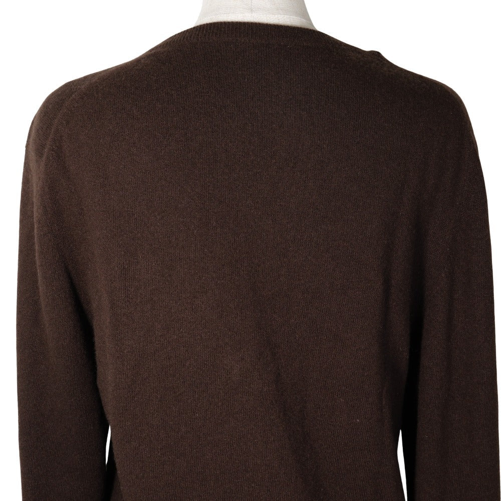 HERMES cardigan cashmere Brown Serie button Women Free size