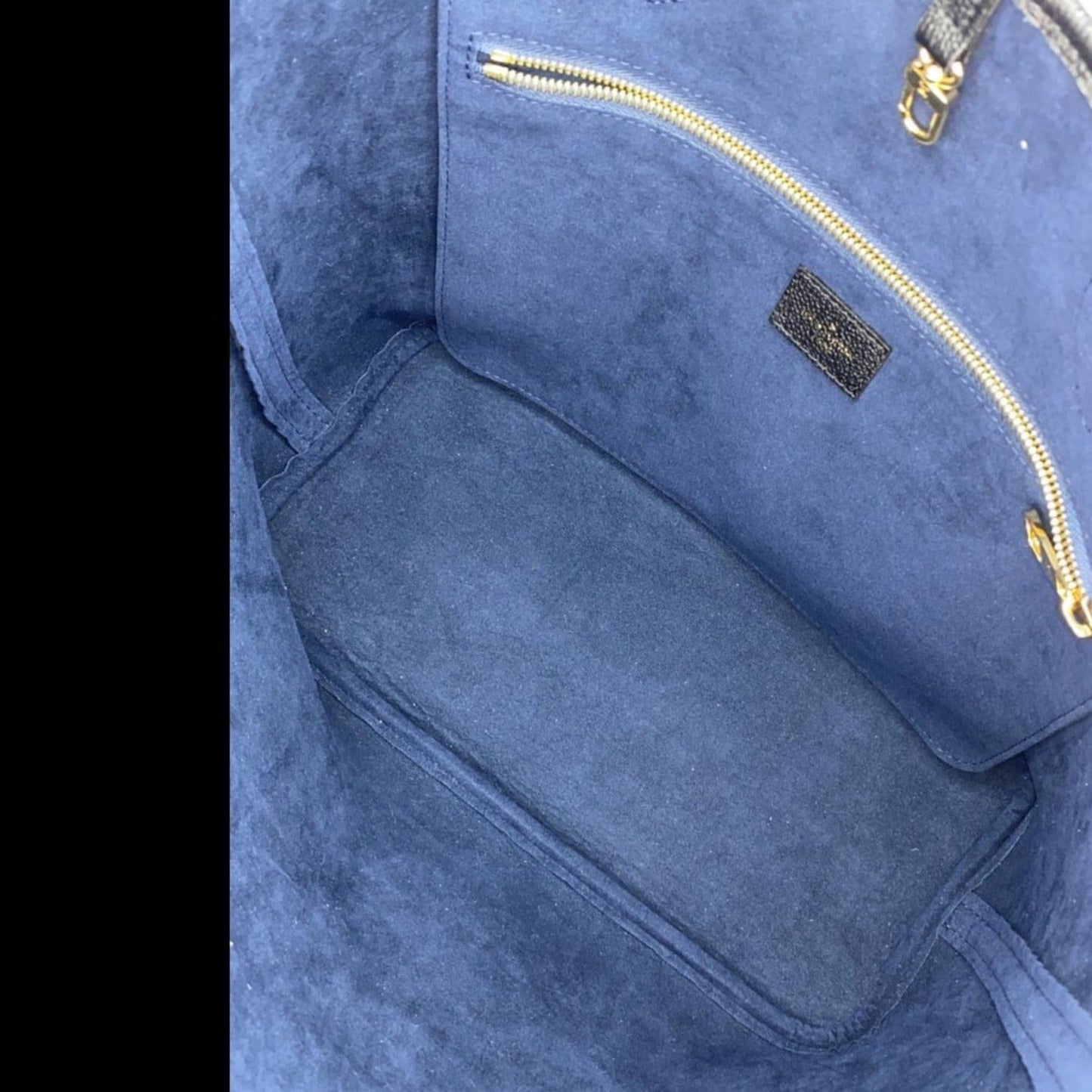 LOUIS VUITTON Neverfull MM Monogram Empreinte Tote Bag Black