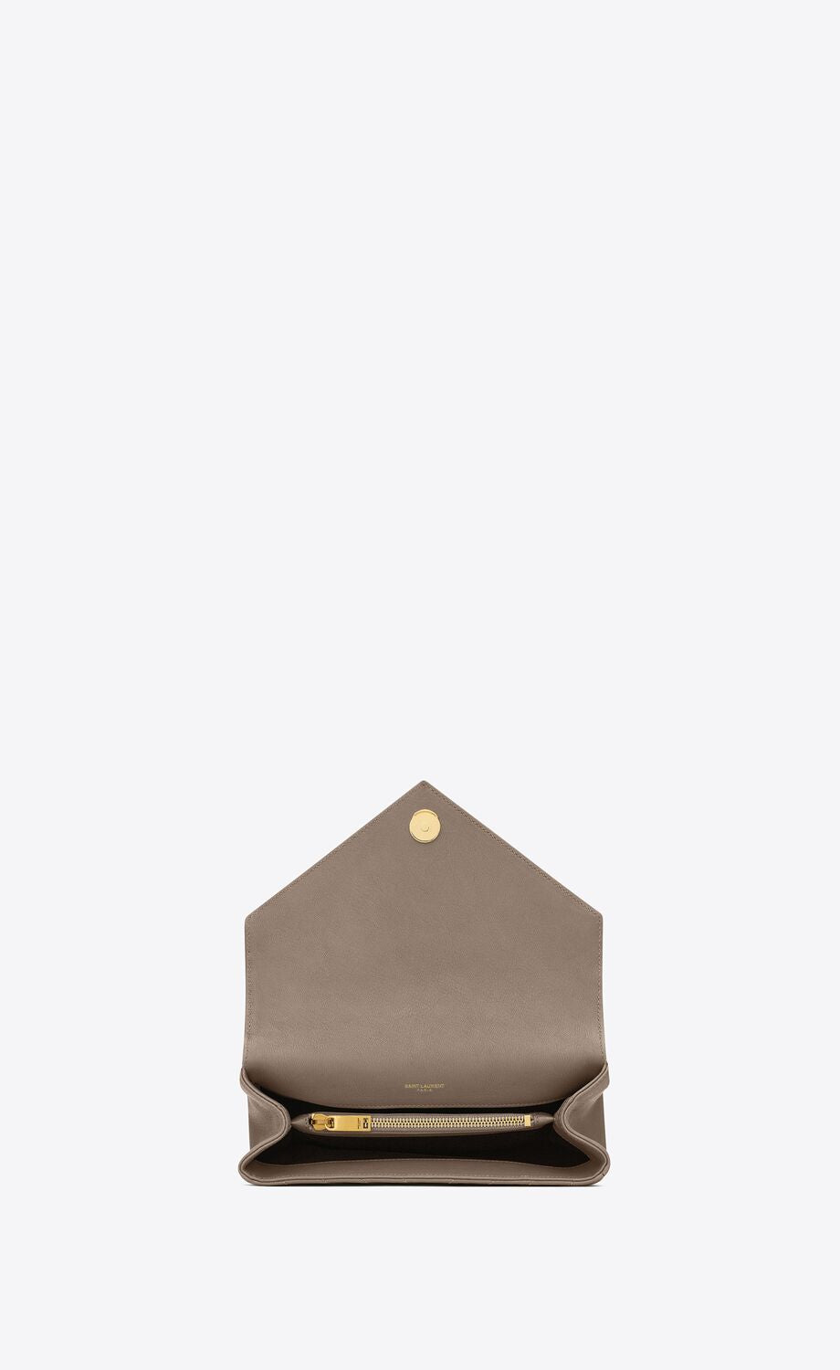 YSL COLLEGE MEDIUM QUILTED LAMBSKIN LEATHER BAG