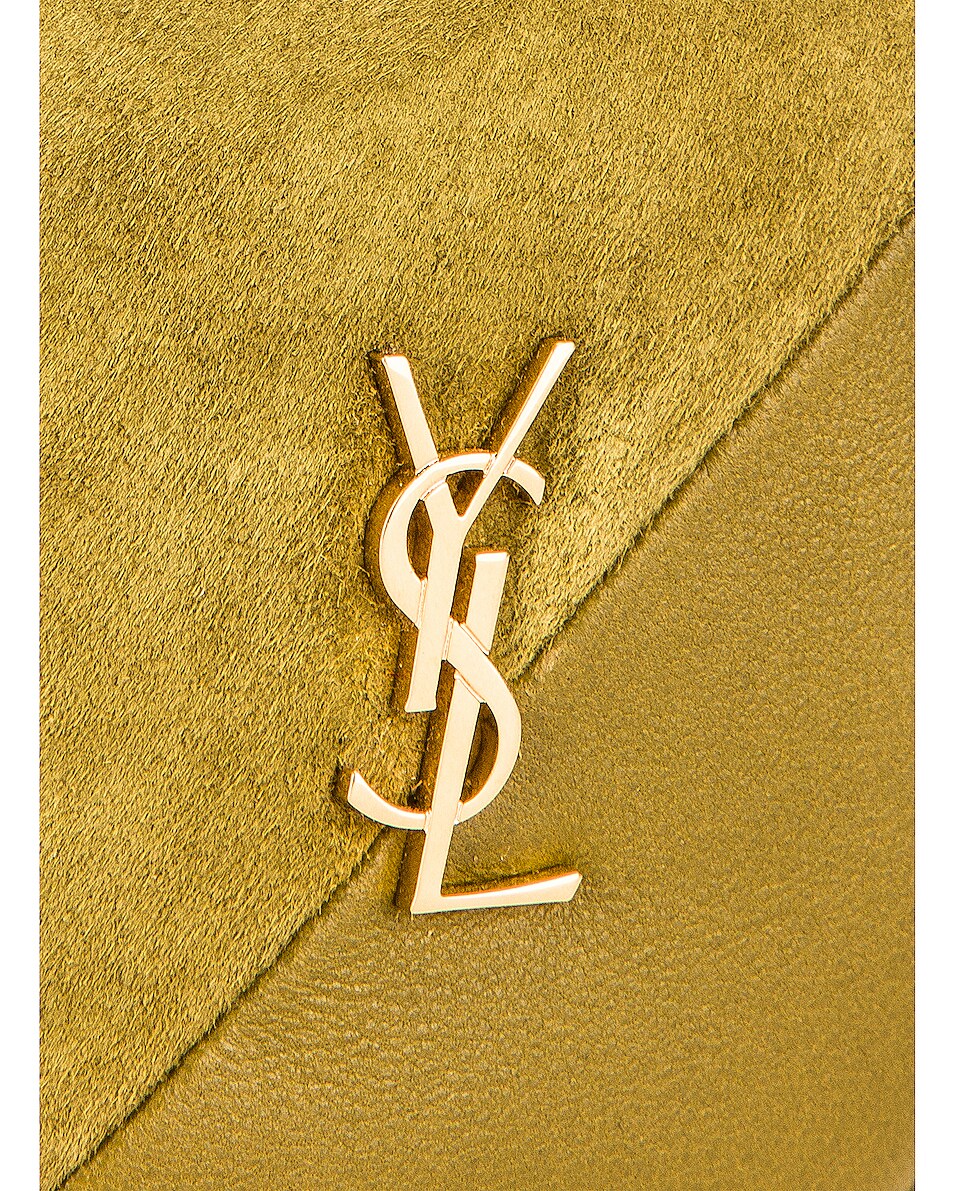 YSL JAMIE CUBE CHARM IN SUEDE AND LAMBSKIN