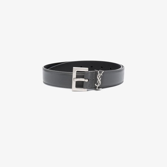 YSL YVES SAINT LAURENT SQUARE BUCKLE LOGO BELT
