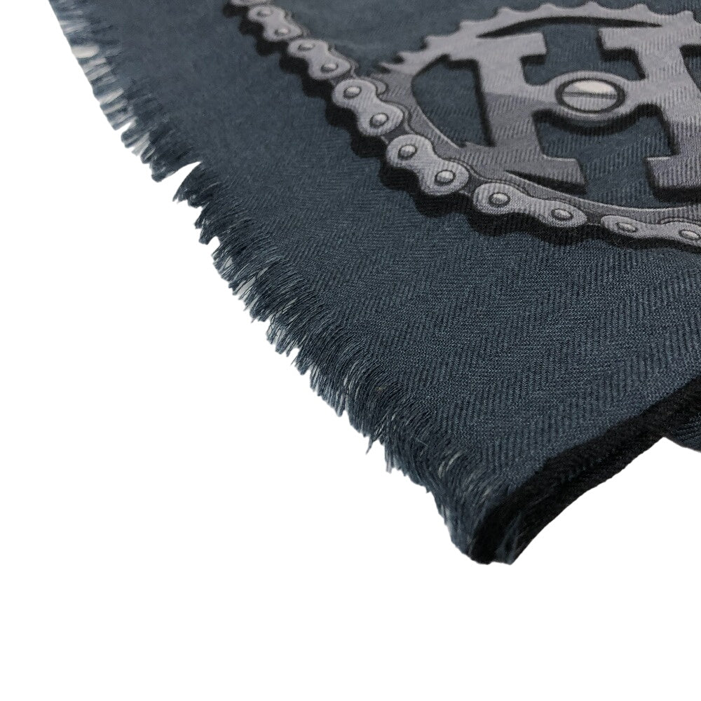 HERMES Stall Cashmere, Silk Navy Cheval Dechaine Women