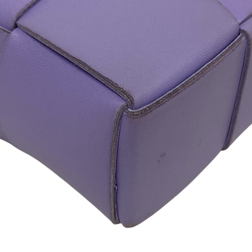 BOTTEGAVENETA Handbag leather purple 2WAY handbag Maxi INTRECCIATO Cassette Women