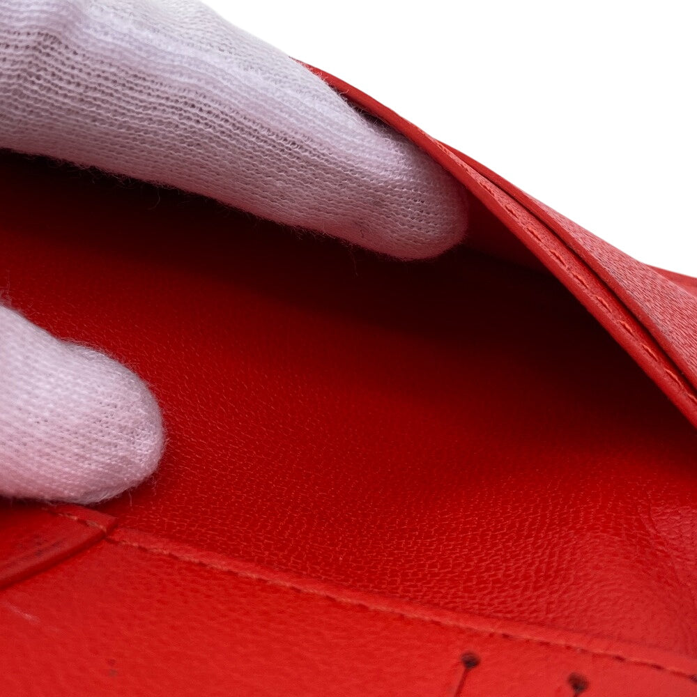 LOUIS VUITTON Card Case Exotic leather Red Organizer De Poch Women