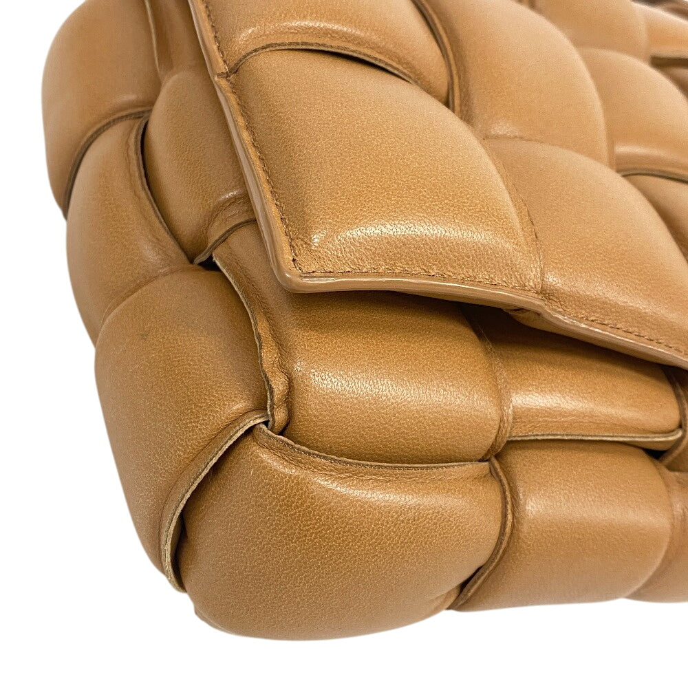 BOTTEGAVENETA Shoulder Bag leather caramel cassette maxi INTRECCIATO padded cassette Women