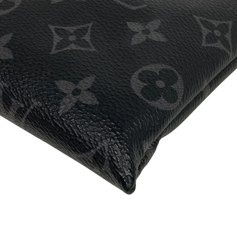 LOUIS VUITTON Pochette M62291 leather black Monogram Eclipse Discovery