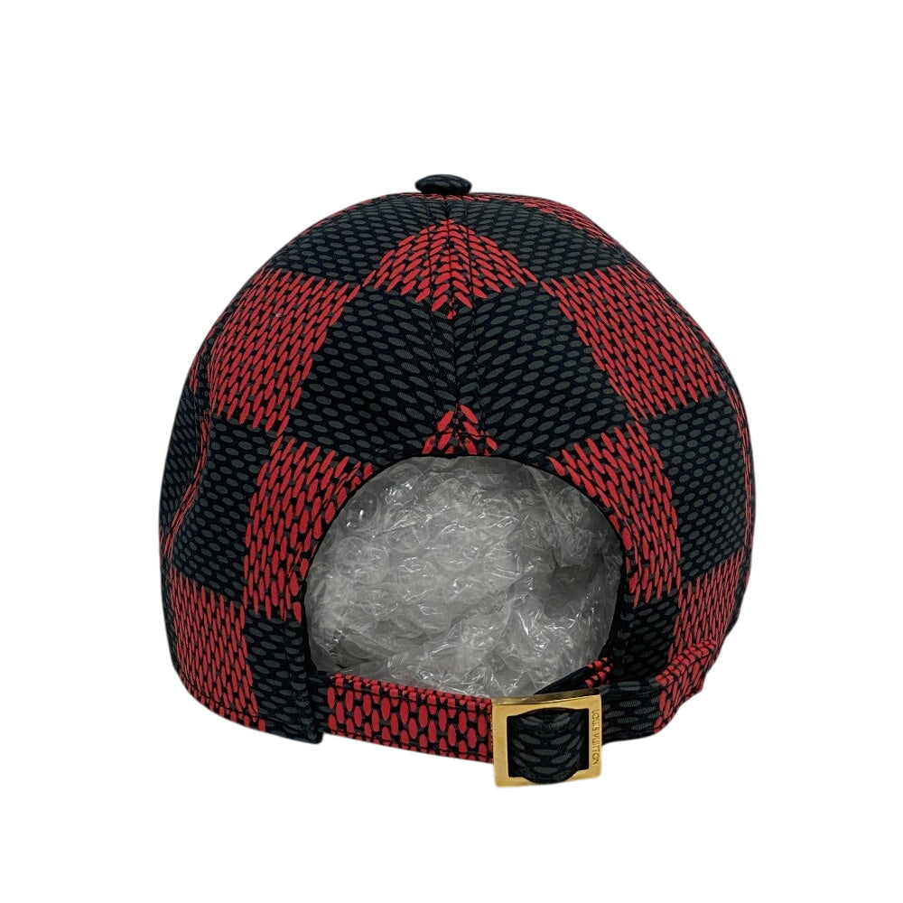 LOUIS VUITTON cap M7360L Cotton, Nylon Red Damier Pop Cap Damier Women(Unisex)