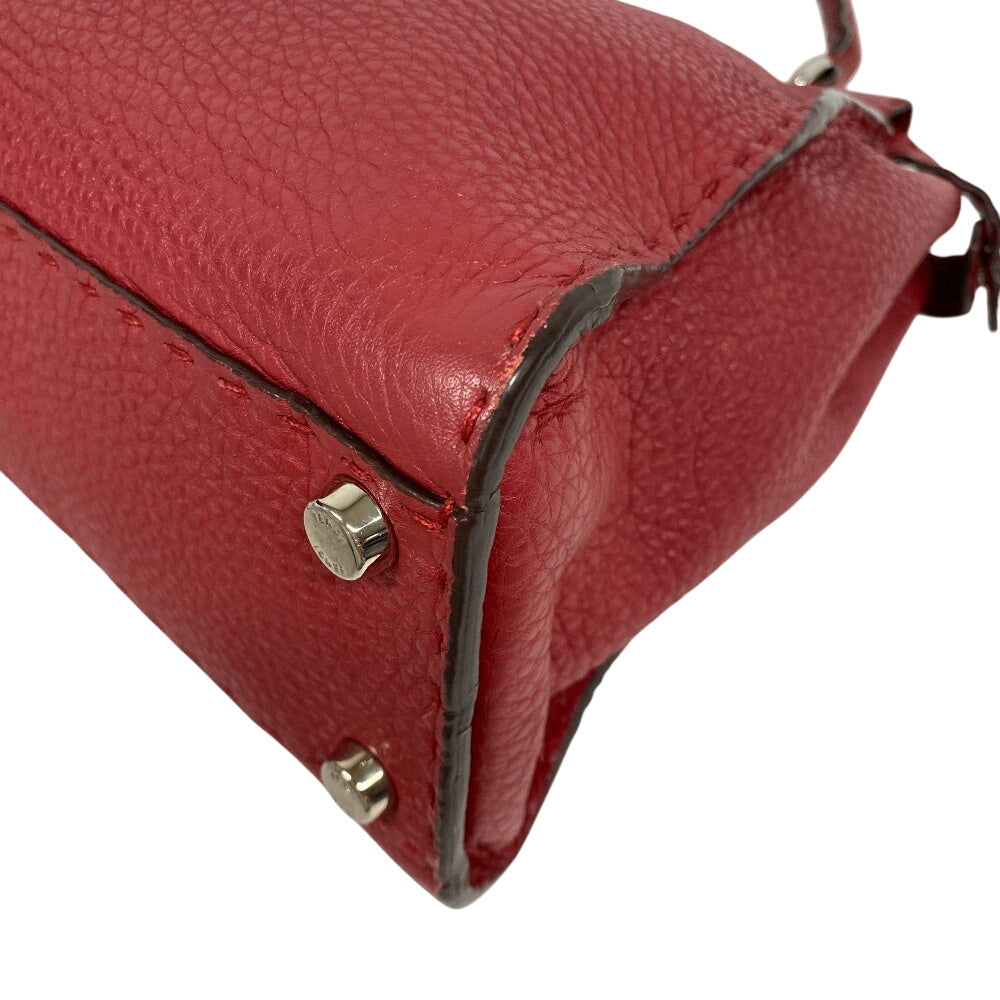 FENDI Handbag 8BN226 leather Red Peekaboo Celeria Women
