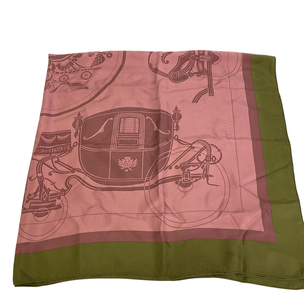 HERMES scarf silk pink EX-LIBRIS Carre140