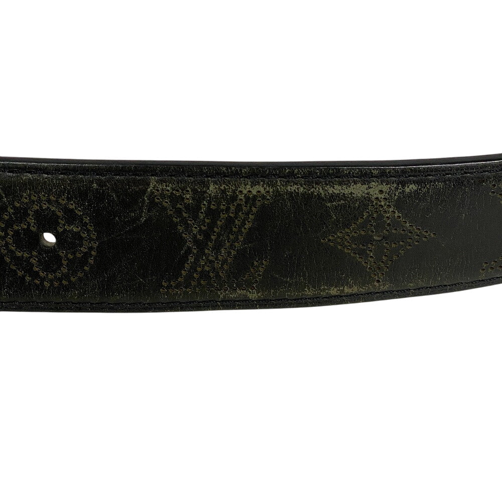 LOUIS VUITTON belt M6931 Monogram Mahina black Monogram Mahina Saintur Perfo mens 95/38