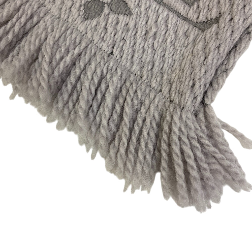 LOUIS VUITTON Scarf M74742 Wool, Silk gray Escalp Logo mania Women