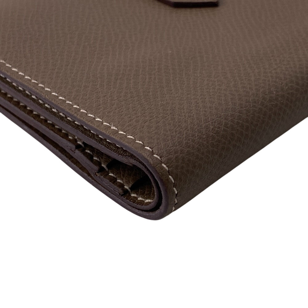 HERMES Bifold Wallet leather Etope BEAN Compact