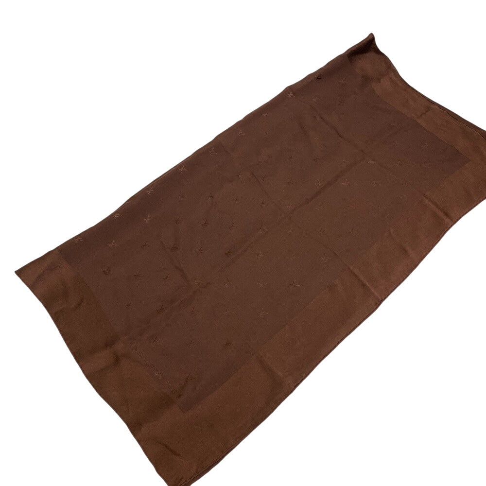 LOUIS VUITTON scarf silk Brown Monogram Chocolate Carre