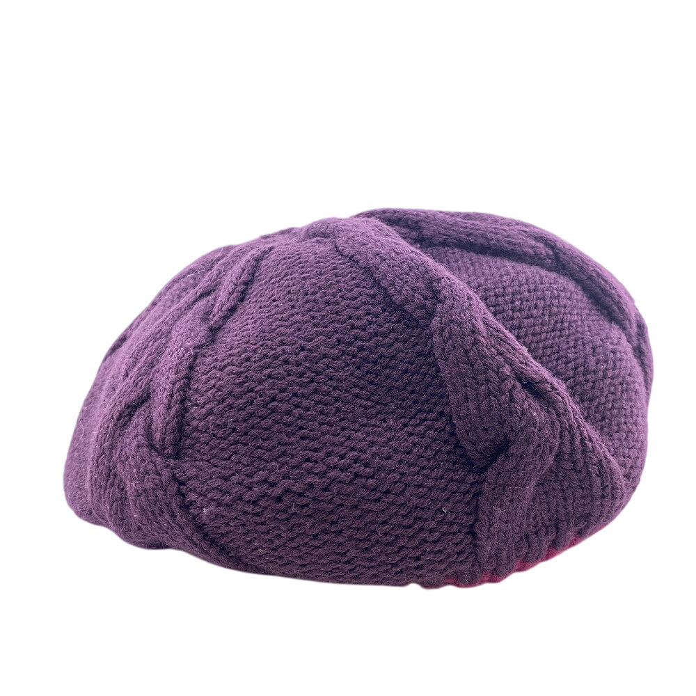 LOUIS VUITTON beret M72705 wool purple LV logo Belle Colombia