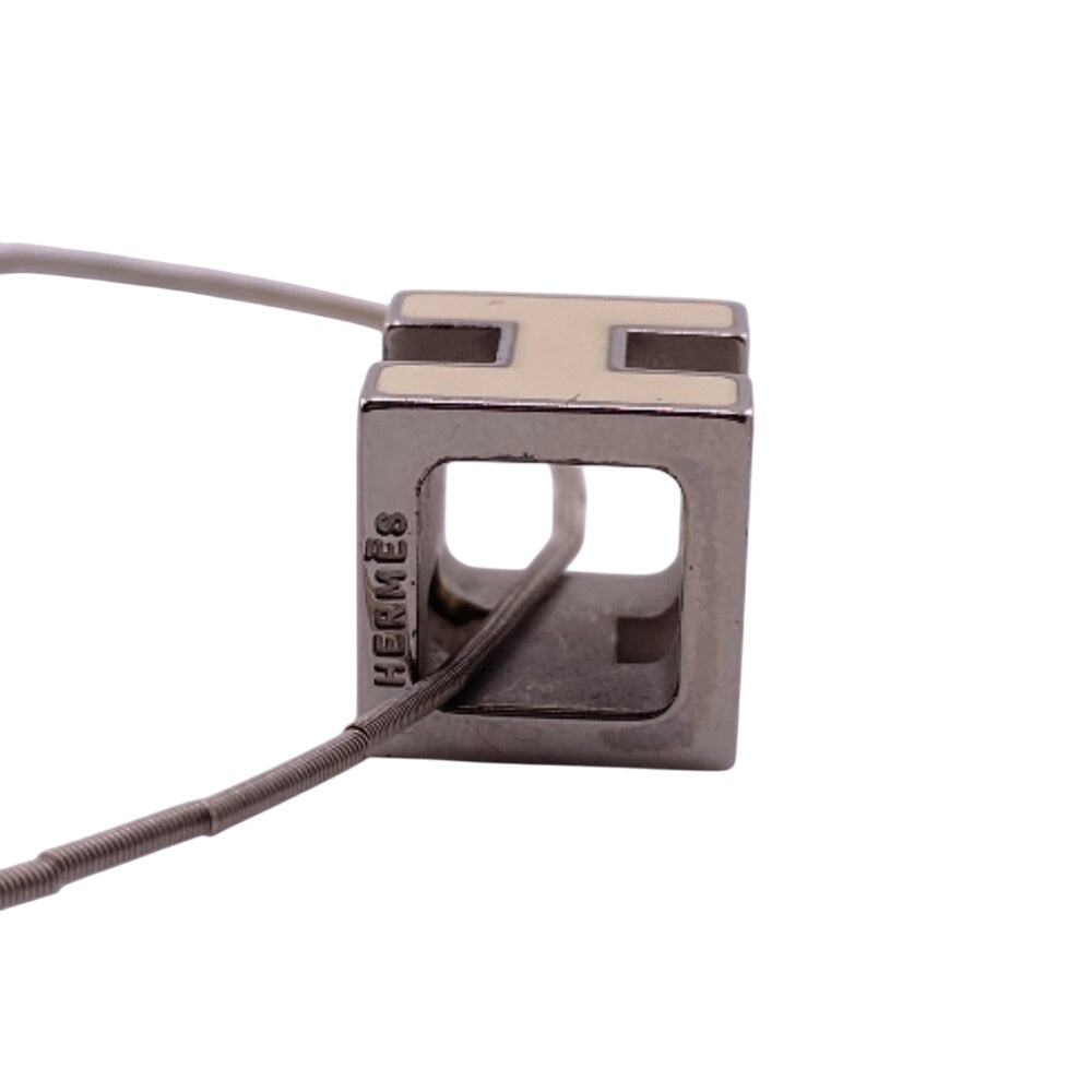 HERMES Necklace metal white Cardue Ash