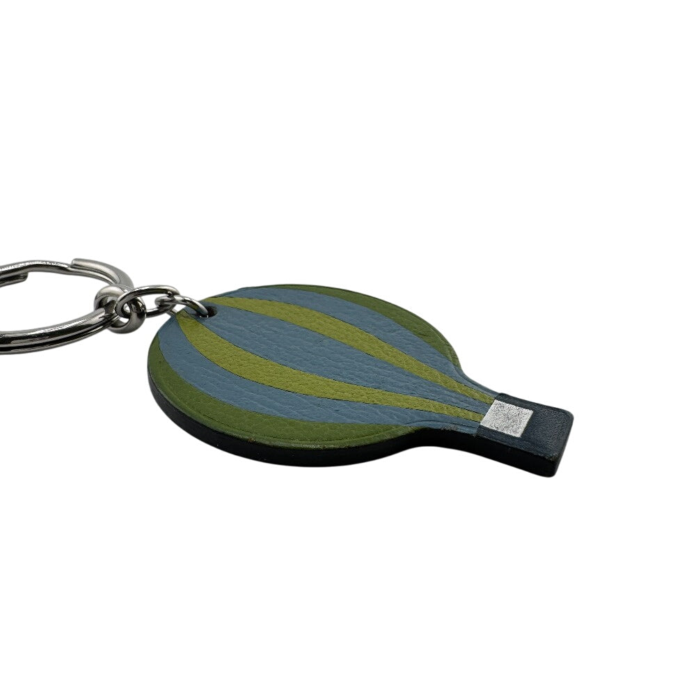 HERMES key ring leather green