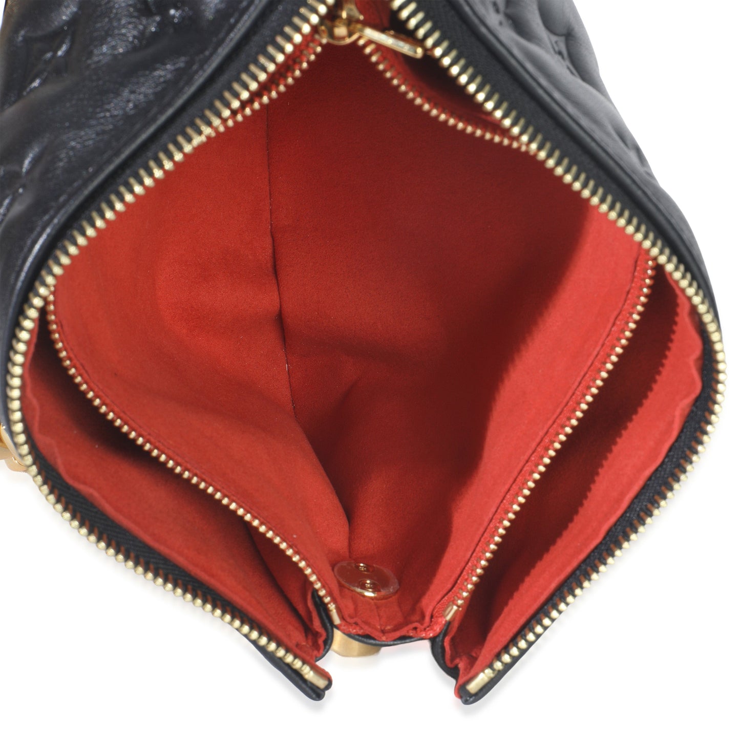 Louis Vuitton Black Monogram Embossed Lambskin Coussin BB
