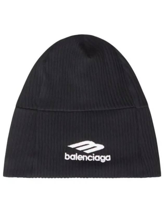 Luxury Balenciaga Trending 2025 Logo Beanie Black