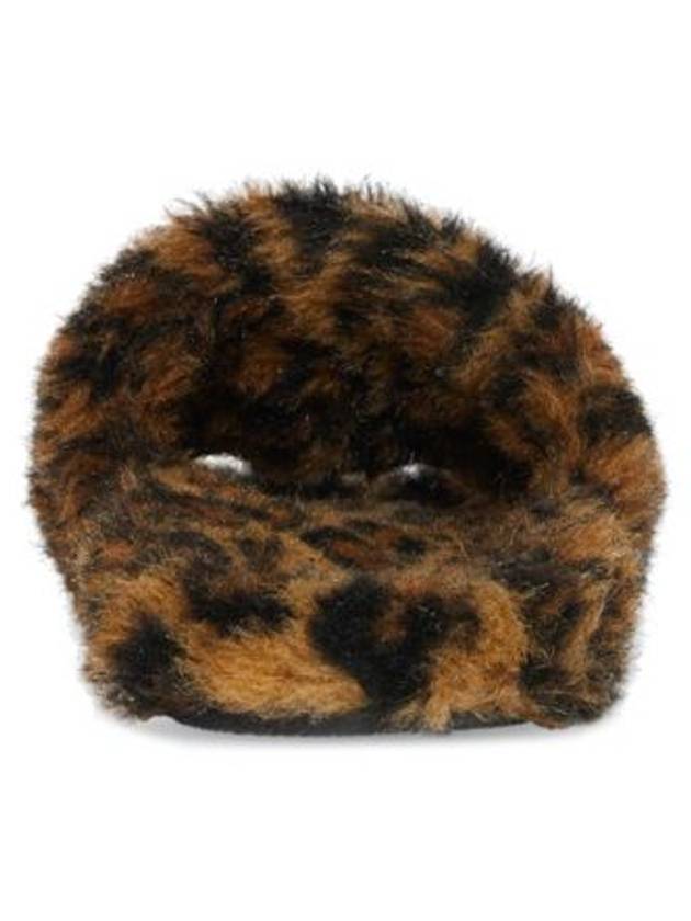 Luxury Balenciaga Trending 2025 Leopard Pattern Fake Fur Slide Slippers