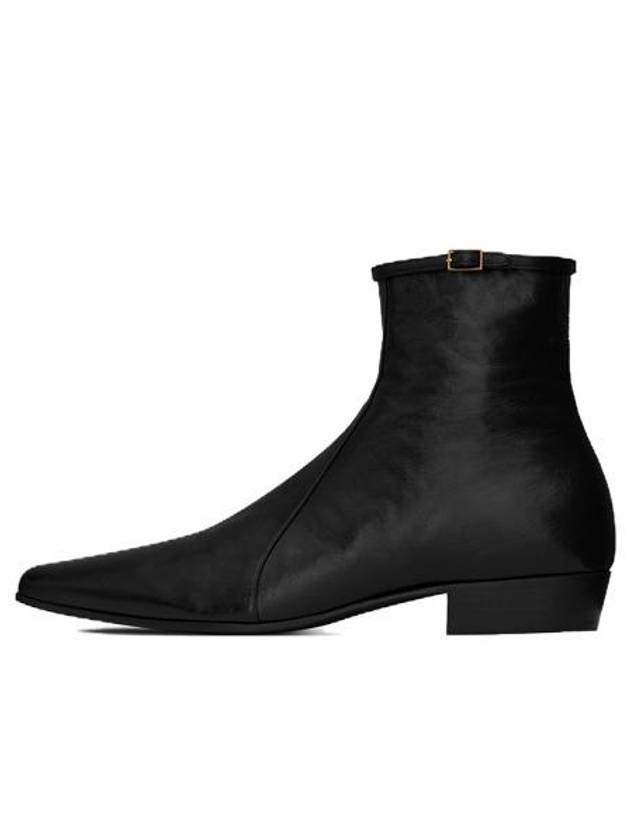 Luxury Saint Laurent Trending 2025 Romeo Calf Leather Ankle Boots Black