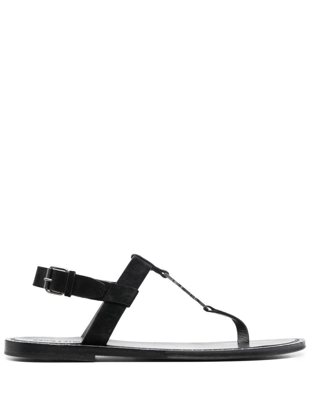 Luxury Saint Laurent Trending 2025 Men's Cassandra Sandals in Nero | Size 42 | 7322291NZAA1000