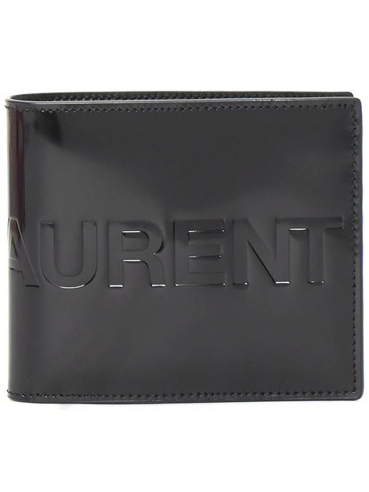 Luxury Saint Laurent Trending 2025 East West Half Wallet Black