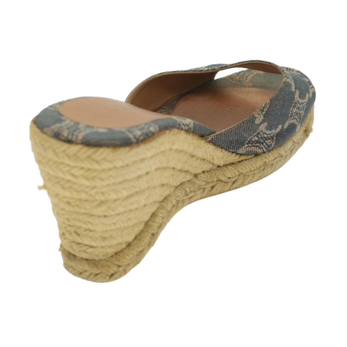 Luxury CELINE Paris Macadam Canvas pumps 9B Blue am3772