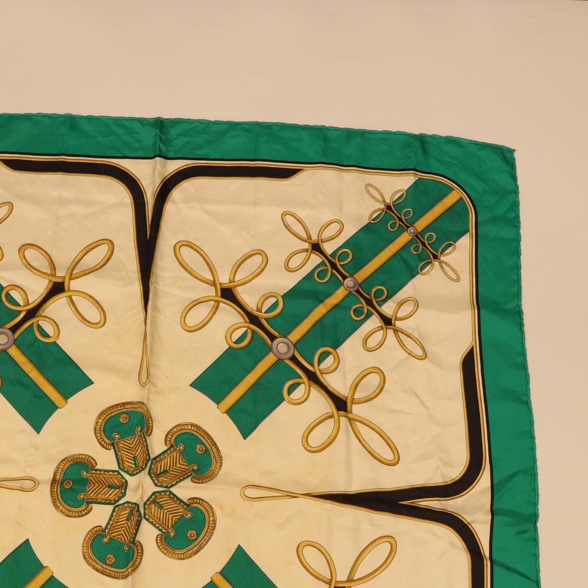 Luxury CELINE Scarf Silk Green Beige ar9811B