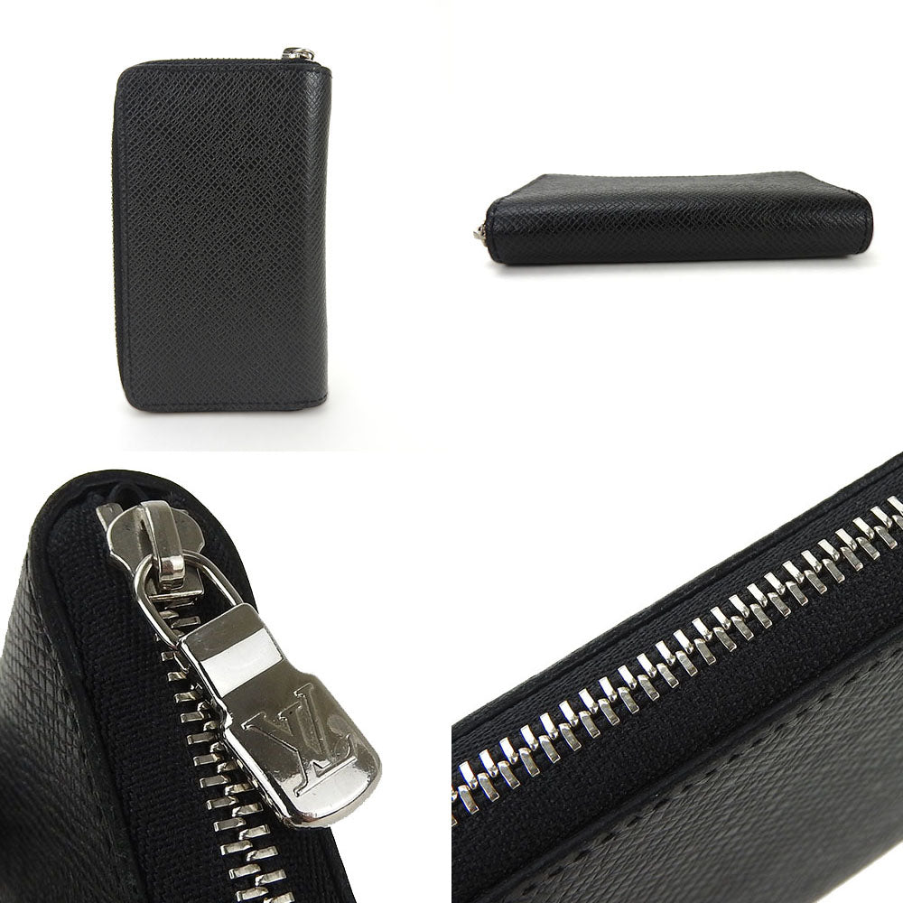 LOUIS VUITTON Coin case M32832 Taiga black Zippy coin purse mens
