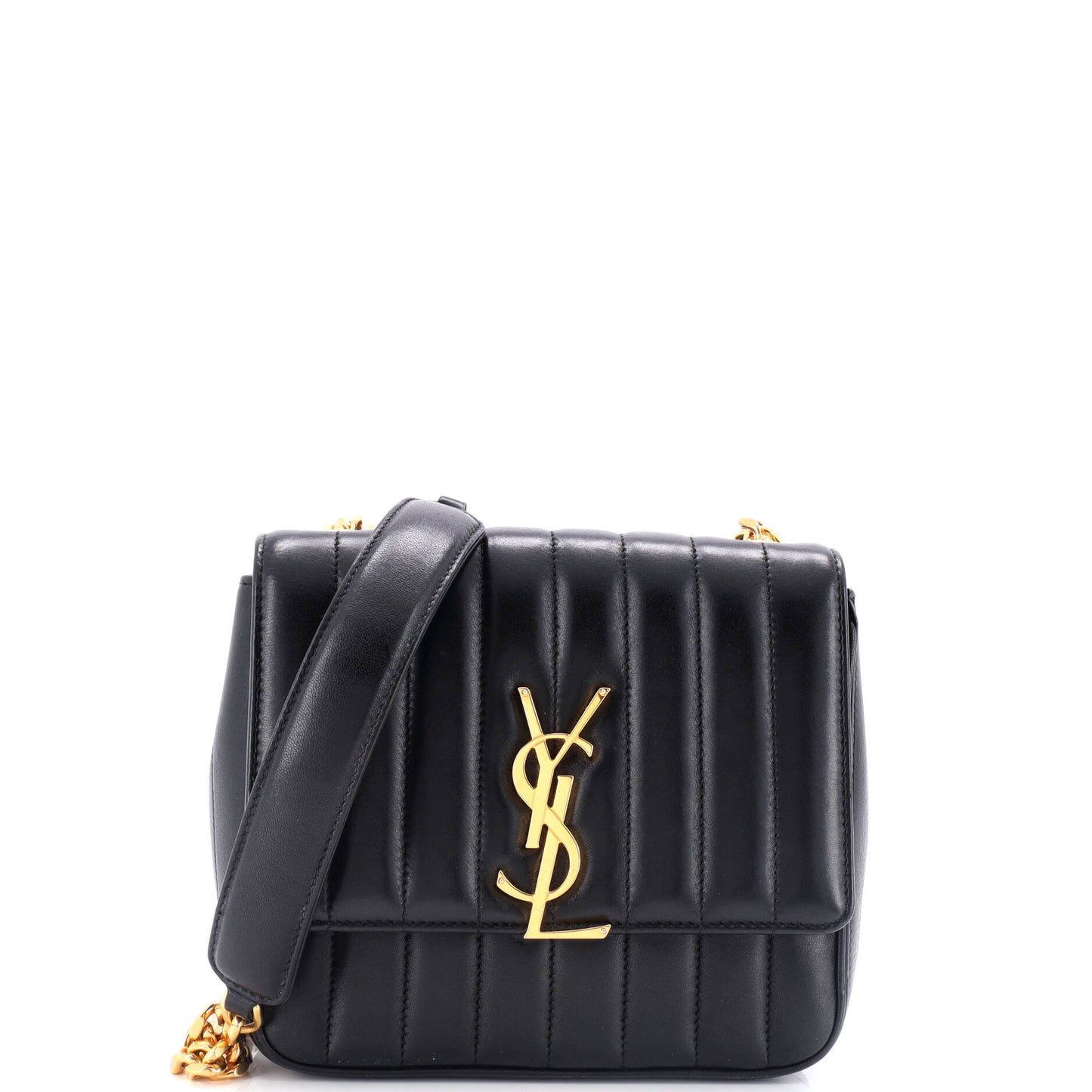 Luxury Saint Laurent Trending 2025 Vicky Crossbody Bag Vertical Quilted Leather Small