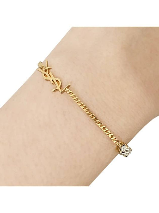 Luxury Saint Laurent Trending 2025 Opyum Heart Chain Bracelet Gold