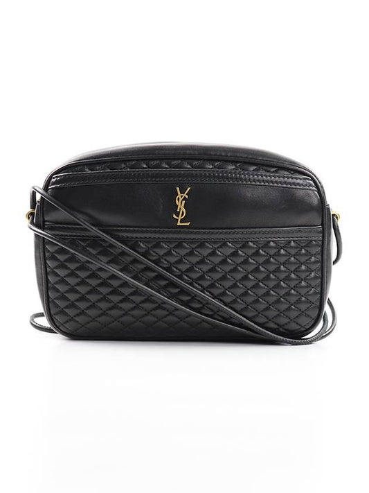 Luxury Saint Laurent Trending 2025 Victoire Quilting Cross Bag Black