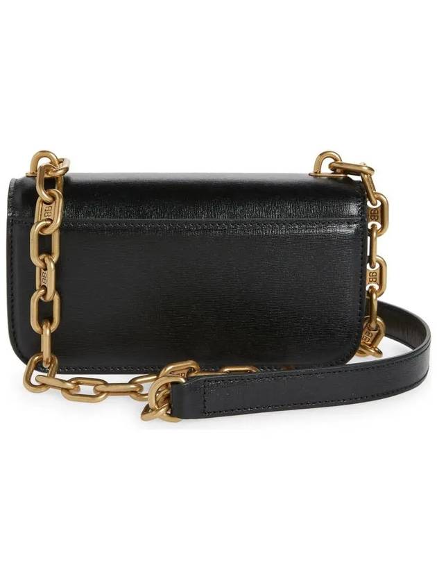Luxury Balenciaga Trending 2025 BB Gold Logo Cross Bag Black