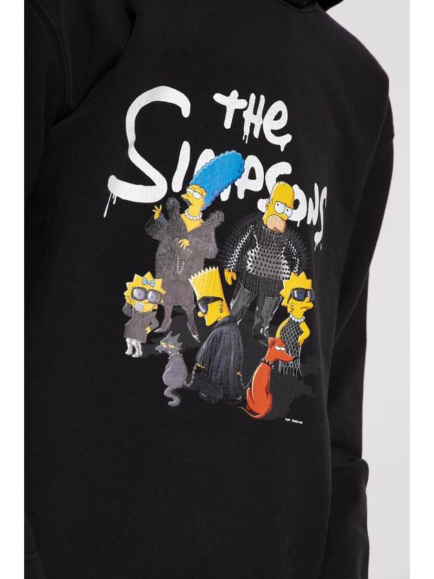 Luxury Balenciaga Trending 2025 Simpsons Print Hoodie Black