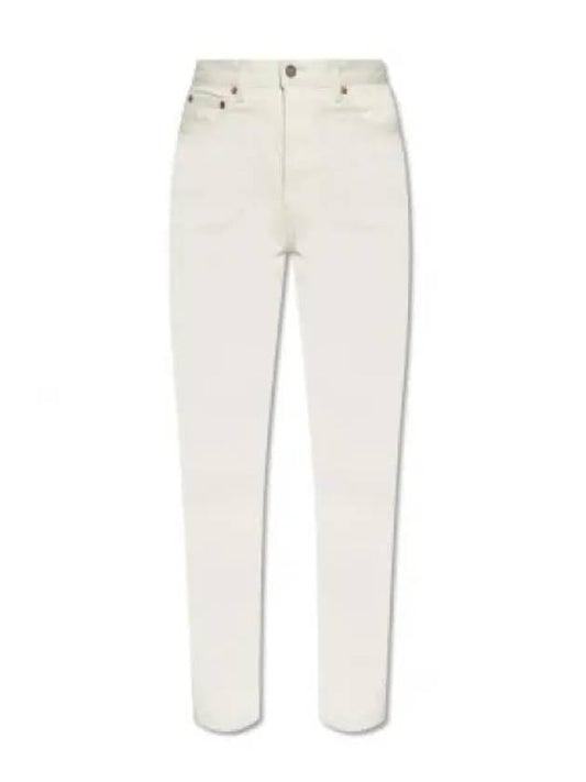 Luxury Saint Laurent Trending 2025 Slim Fit Denim Jeans Chalk White