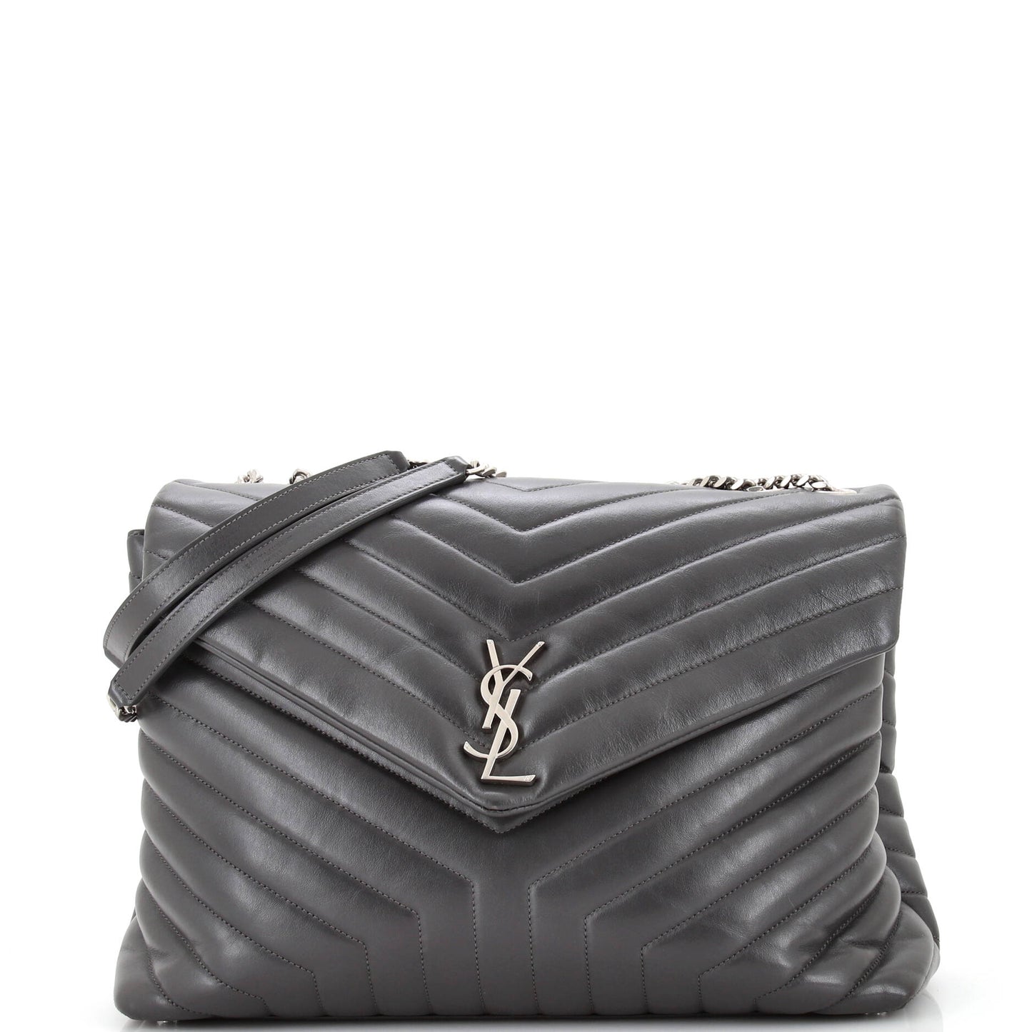 Luxury Saint Laurent Trending 2025 Loulou Shoulder Bag Matelasse Chevron Leather Large